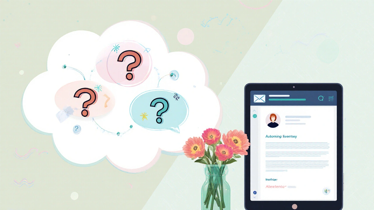 Florist shop with AI analyzing repeated customer questions and suggesting an auto-reply template.