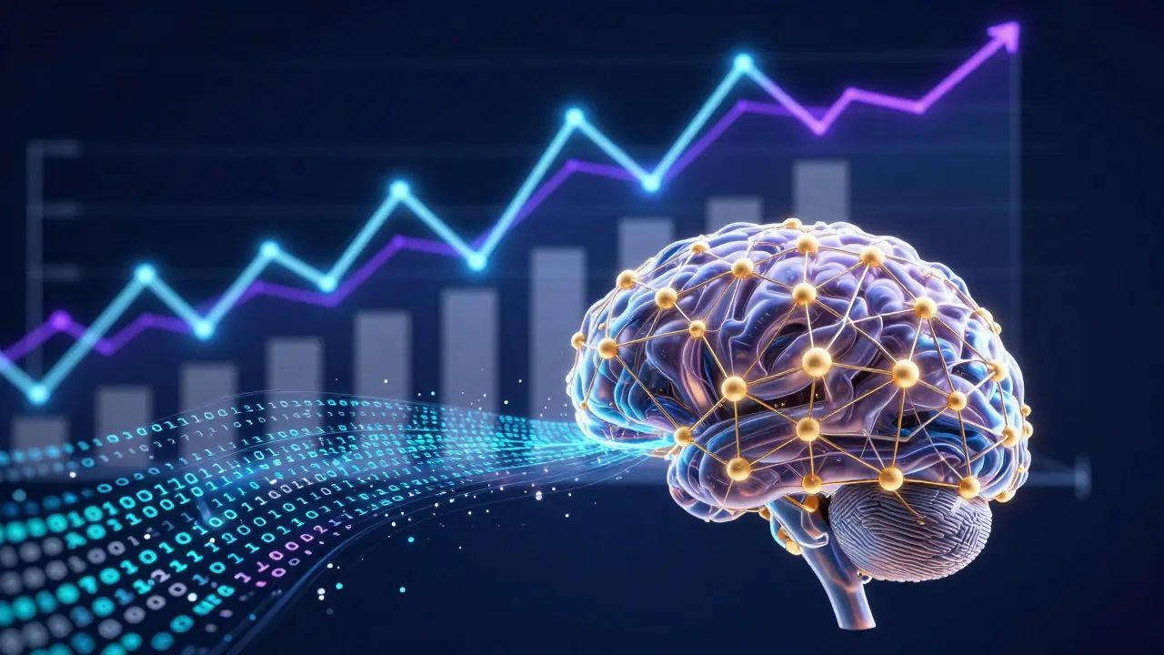 Abstract brain merging with code and predictive trend graphs